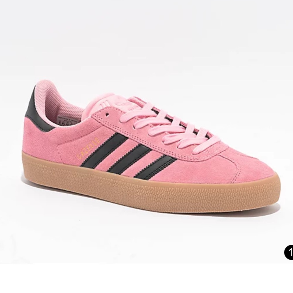 Pink Adidas Gazelles